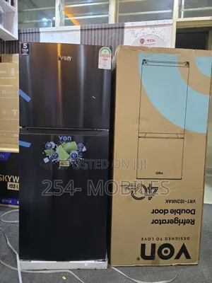 Von VRT-182nrak Double Door Fridge - 181l, Dark Inox