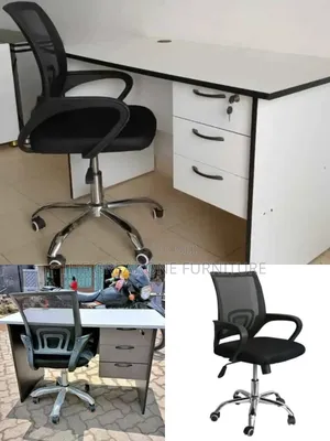 Vintage Office Desk 1m With Secretarial Mesh Chair Vr5ez