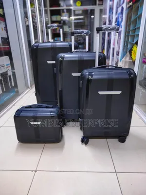 Black 4 in 1 Rubber Unbreakable Suitcase Sets at 10000