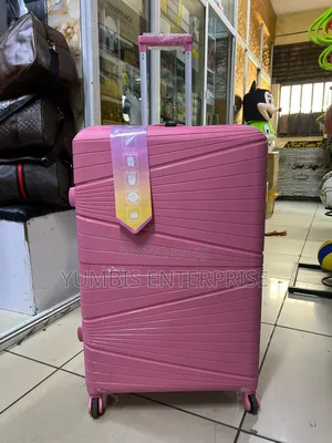 Hot Pink Large Size Quality 72cm Rubber Suitcase at 4500 Kes