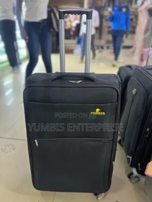 Medium Size Height 65cm Fabric Black Suitcase at 4000