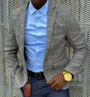 Men Checked-Casual Blazers