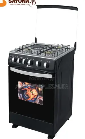 Black 3+1 Gas Cooker Sayona SHTT-65
