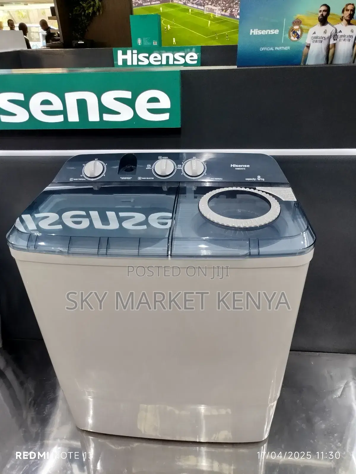 Hisense Washing Machine 8kg Twin Tub Semi Automatic
