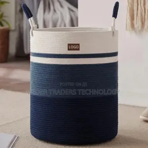 Cotton Rope Basket Decorative Woven Basket for Living Room