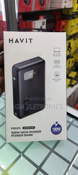 Havit Pb5212 100w 20000mah Power Bank 3 in 1 Charger.