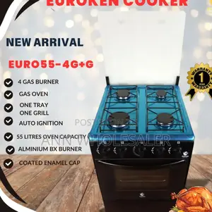 55 L Oven Capacity 4 Full Gas Cooker Euroken E/9