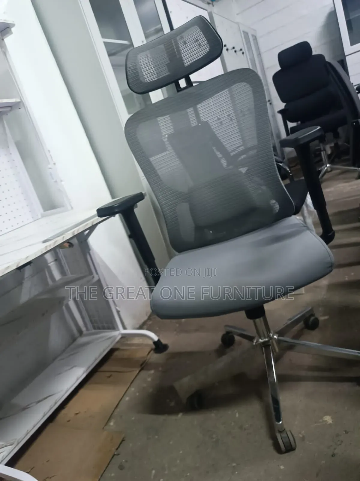 Quality Vision High Back Mesh Office Chair With Headrest J8h