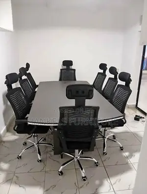 Gray Boardroom Table