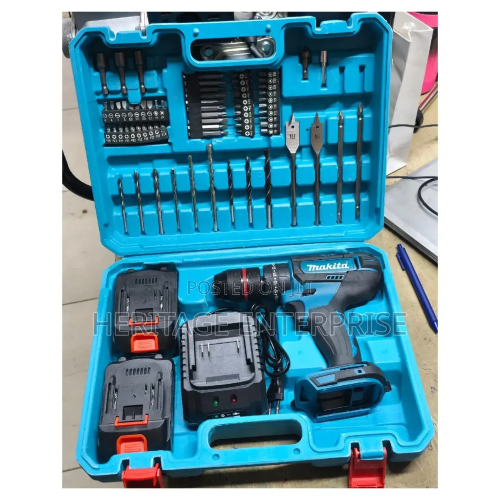 Cordless Drill Set With Rechargeable Battery Tool Kit
