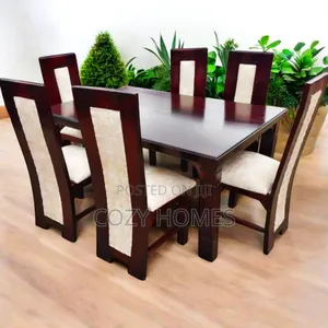Dining Set, Cozy and Sturdy Dining Set for a Family of 6