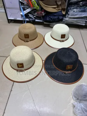 Women's  Summer Boater Straw Hats in 4 Colors