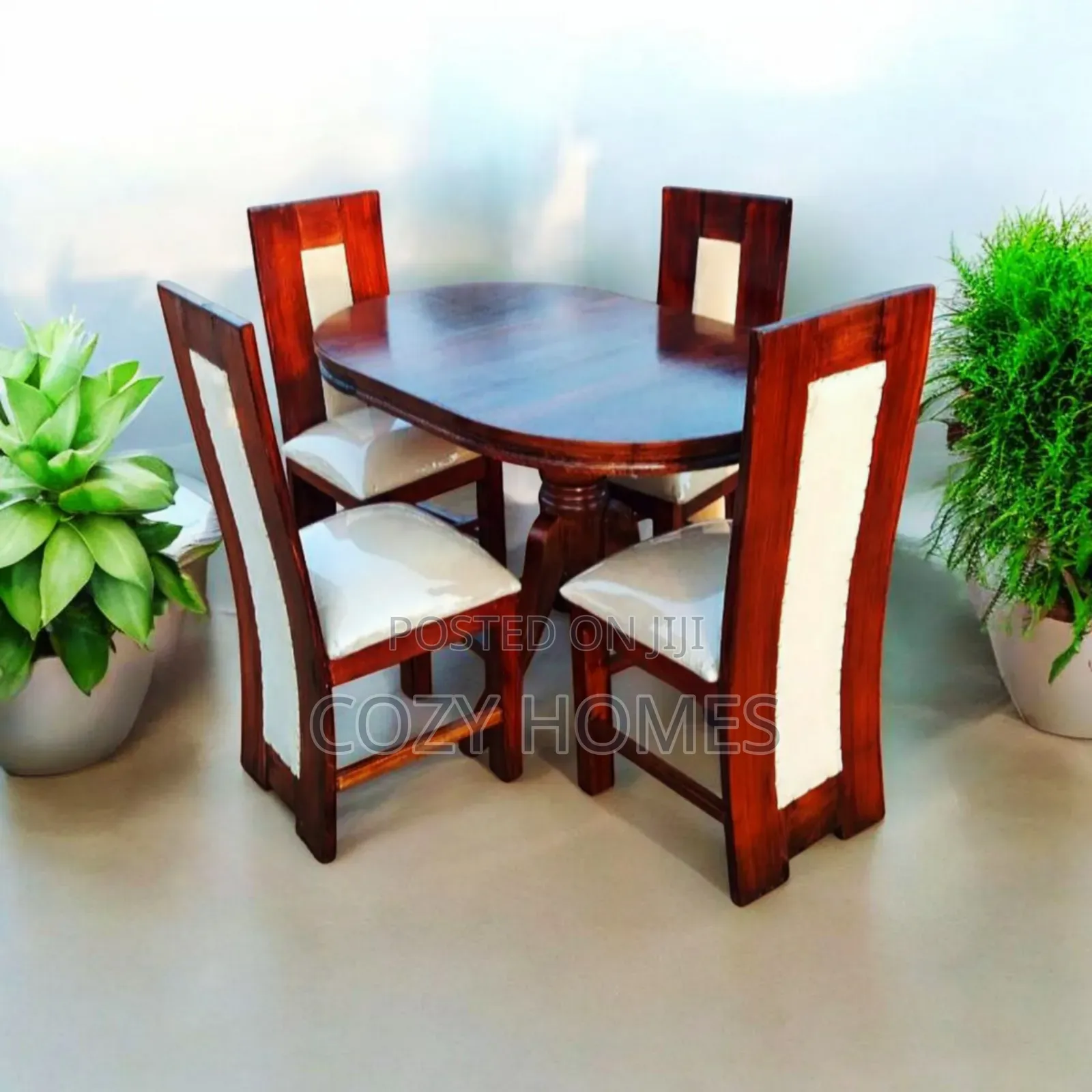 Dining Table, Sleek Dining Table With Comfy Four Chairs