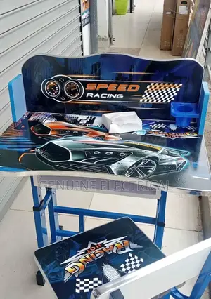 Blue Speed Racing Kids Study Table Desks.