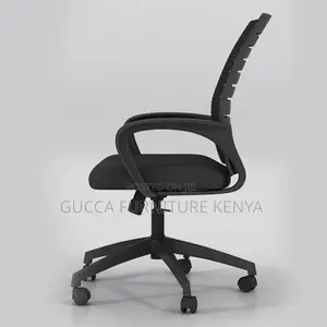 Office Chair: Mid Back Swivel Chair With Lower Back Support