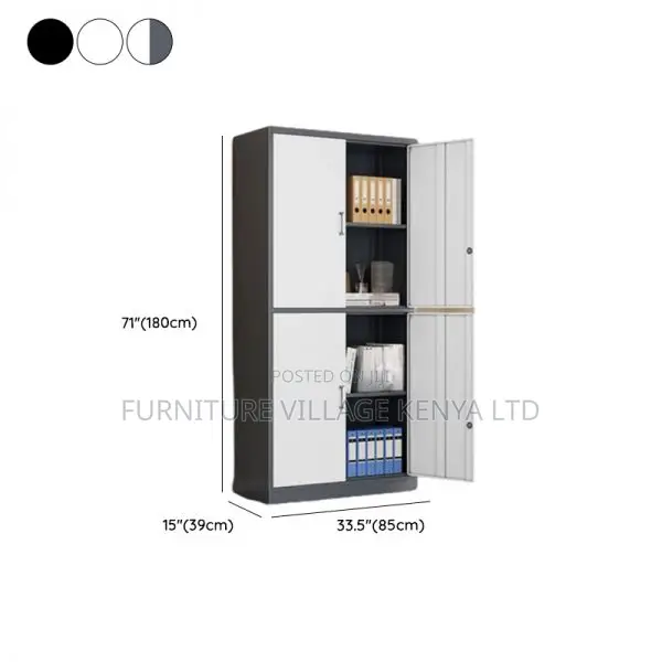 Cabinets:4-Door Secure File Cabinet – Steel Construction