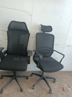 Black Adjustable High Back Mesh Office Desk With Headrest J9