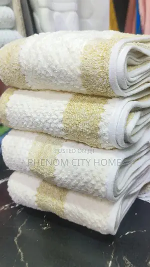 Classy Yellow Striped Micro Fibre Hand Towels