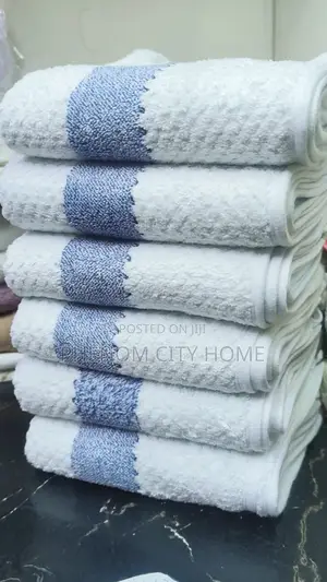 Purple Striped Microfibre Hand Towels