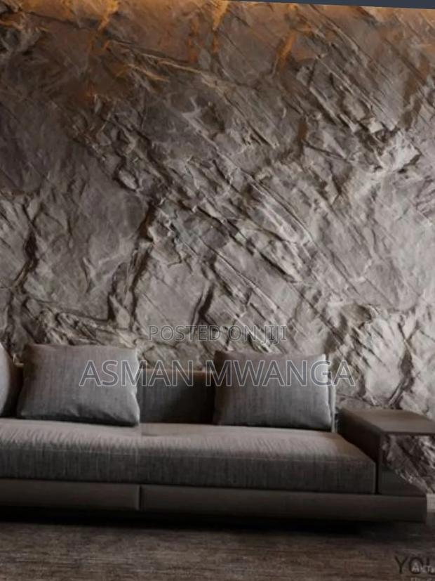 Pu Stone Wall Panels 3d Feather Shaped - main view