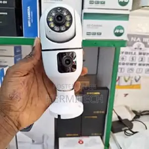 Smart Dual Lens PTZ Bulb Camera With Two Way Audio V380