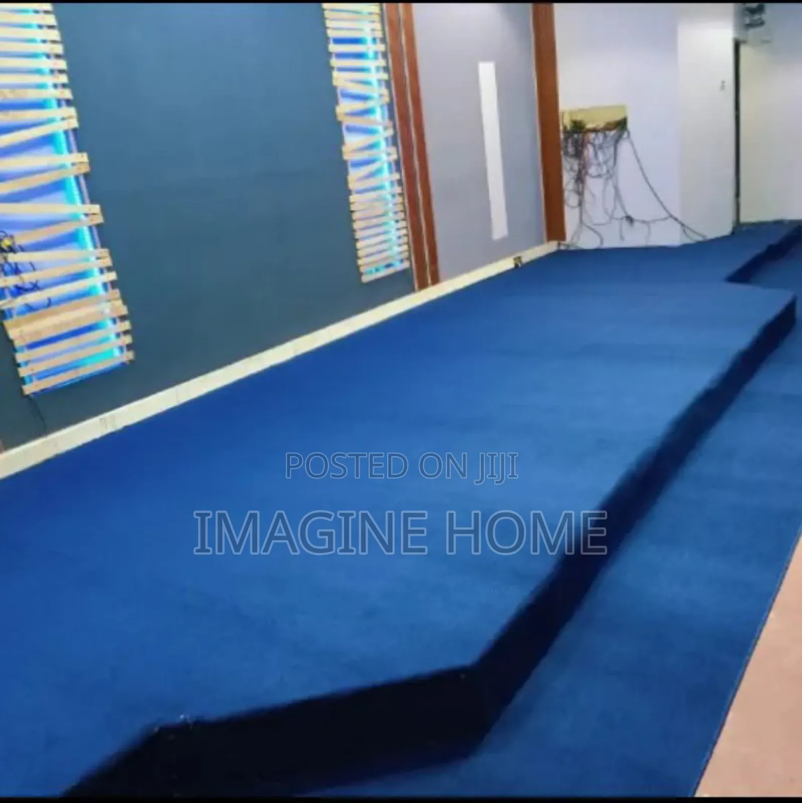 Blue Wall to Wall Carpet Decor