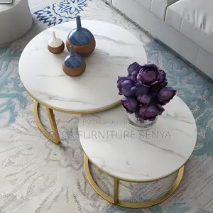 Coffee Tables: Slate Round Coffee Table for Office Home