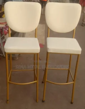 Cream High Stools,With Gold Frame