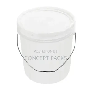 20l White Industrial Bucket With Lid