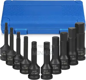 10 PCS Hex Bit Socket Set, Impact Grade H-Series