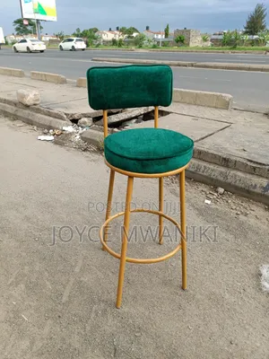Emarld Green Kitchen Stools or Counter Stools, Gold Frame 