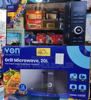 Black Von Electric Microwave Vamg-21dgk