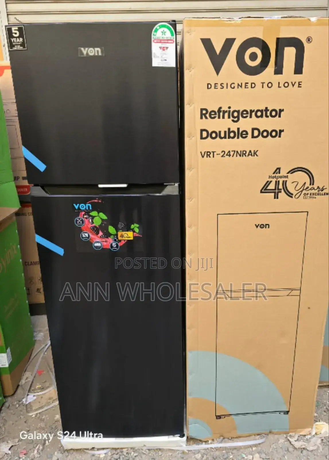 Von -247- Litres- Nofrost -Double- Door- Fridge
