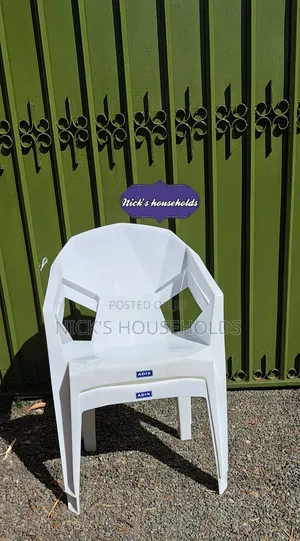 Milky Plastic Chair With Arms