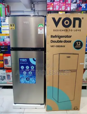 Von Refrigerator/*Von -138litres- Double -Door- Fridge