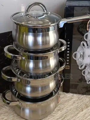 8 Pieces Edenberg Eb-3717 Stainless Steel Cookware Set