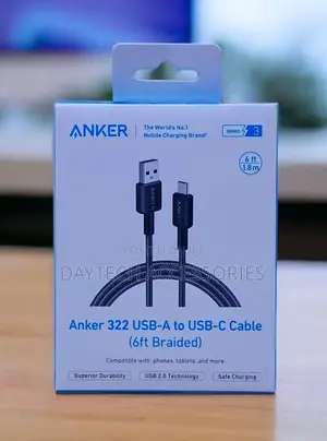 Anker 322 Braided Usb-a to Usb-C 6’ Cable - Black A81h6h11