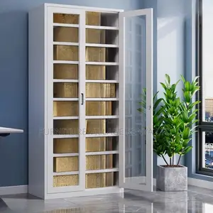 Office Cabinet:2-Door Steel Glass Door File Office Cabinet