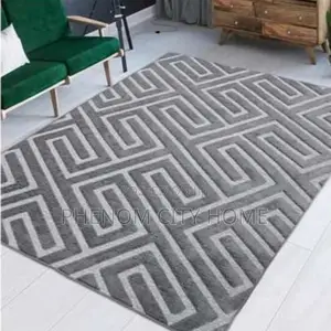 Modern Grey Microfiber Pattern Carpets With Rubber