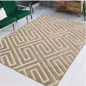 Beige Modern Microfibre Pattern Carpets With Rubber