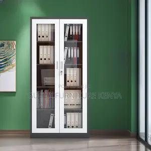 Cabinets:2-Door Storage Adjustable-Shelf Office Locker Unit