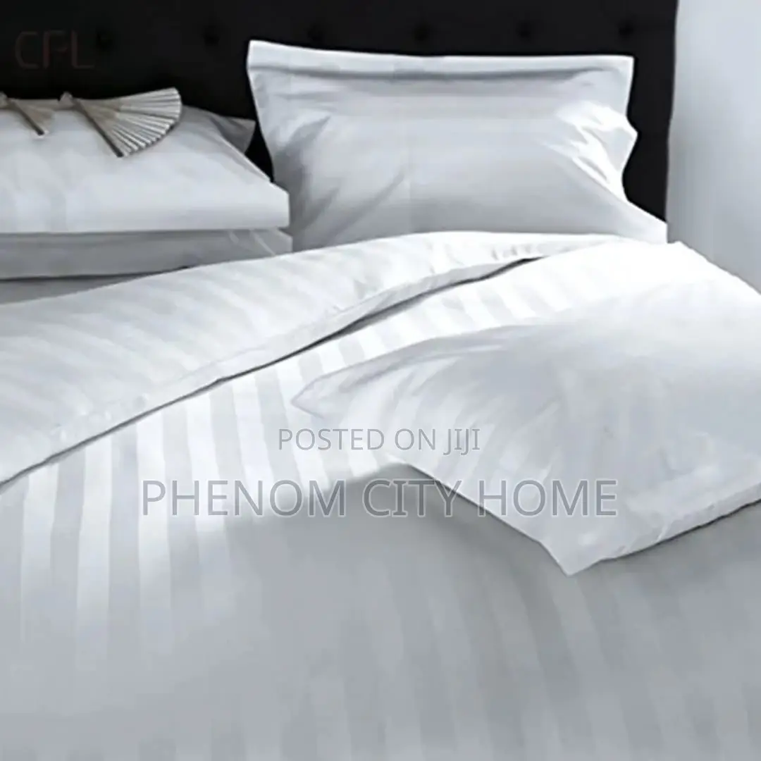 Quality White Stripped Duvet Cover Sets