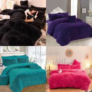 6pc Luxury Designs Velvet Plush Fluffy Duvet Set*