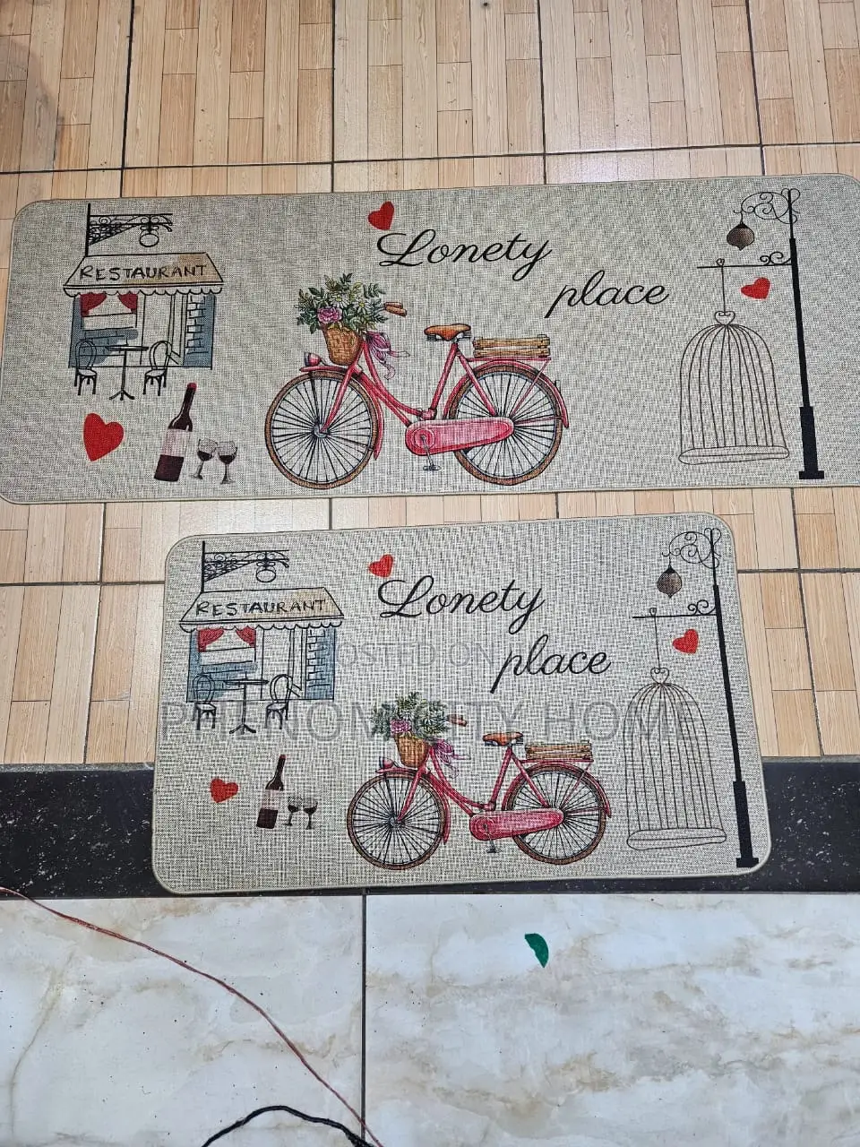 New Prints Antislip Kitchen Mats With Rubber Bottom
