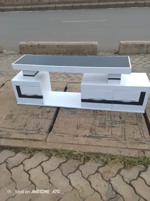 Affordable White/Black Tv Stand