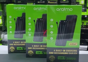 Oraimo 20,000mah Power Bank With 4 Recharging Cables