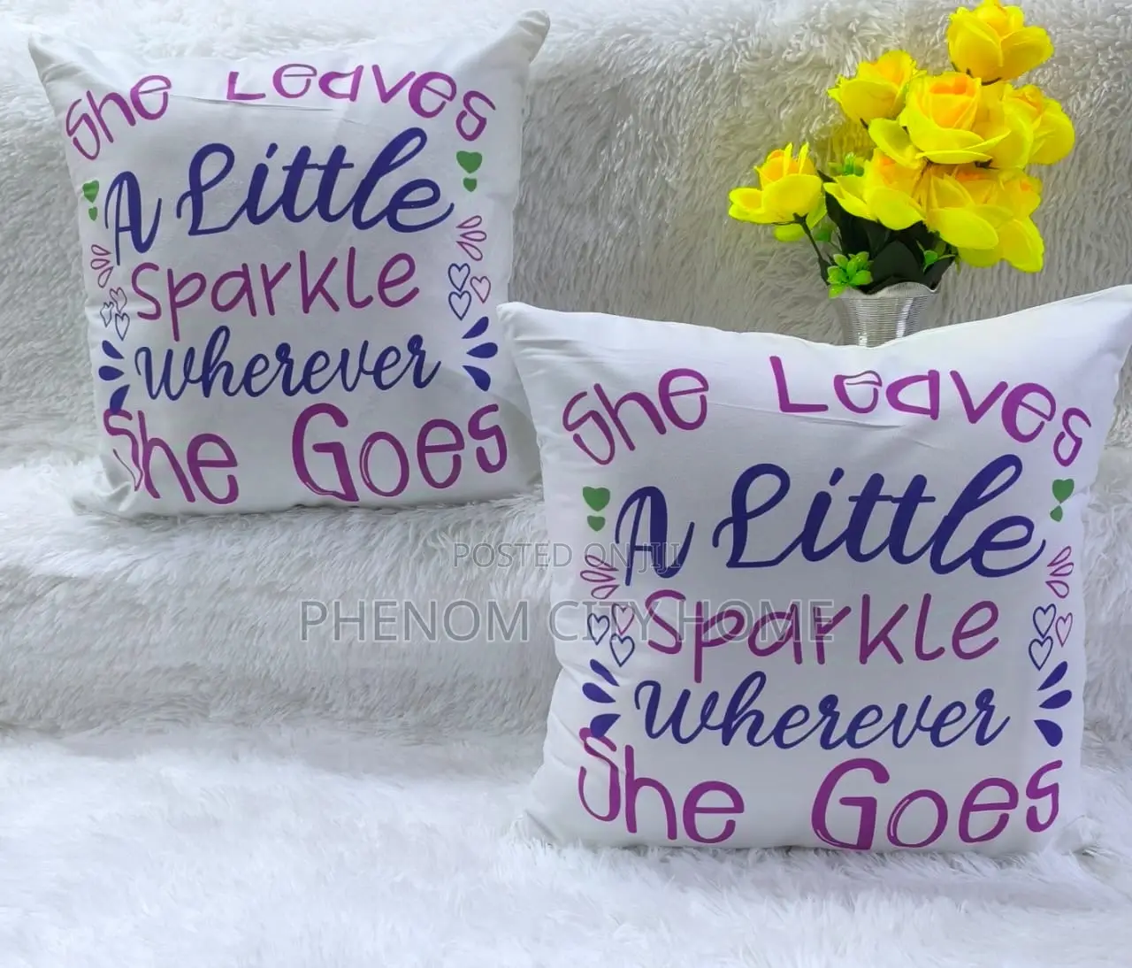 Smooth Printed Cotton Throw Pillow Covers Available