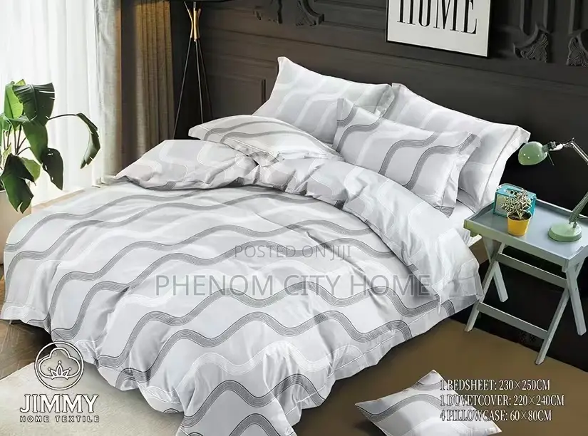 Patterned Cotton Double-Sided Duvet Cover Sets