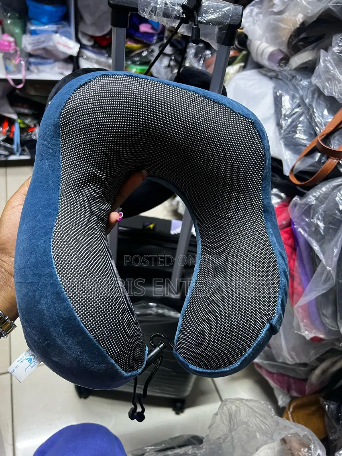 Blue Black Neck Rest Pillow at 1000 Microfiber Neck Pillow