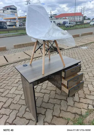 A Student Study Table and Eames Chair